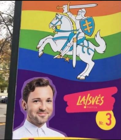 Ką veikia Vytis ant pederastų vėliavos? Ar čia vieta valstybės herbui?