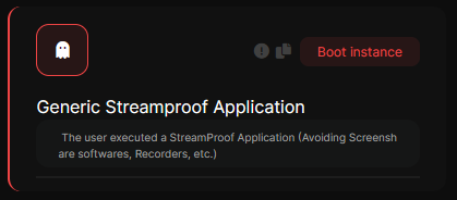 Generic Streamproof Application detection