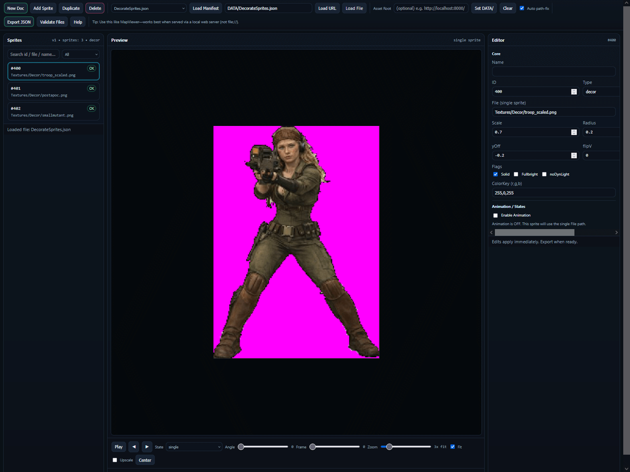 Sprite Editor preview optimized