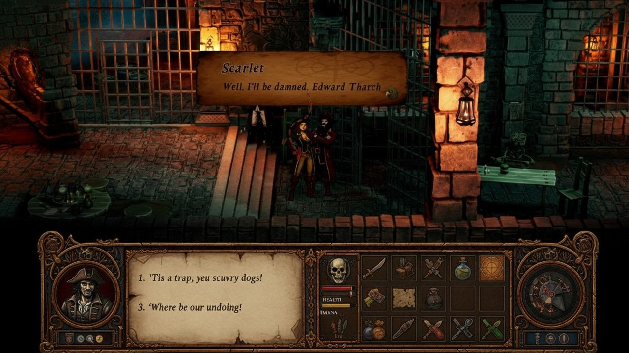 In-game screenshot of ship combat