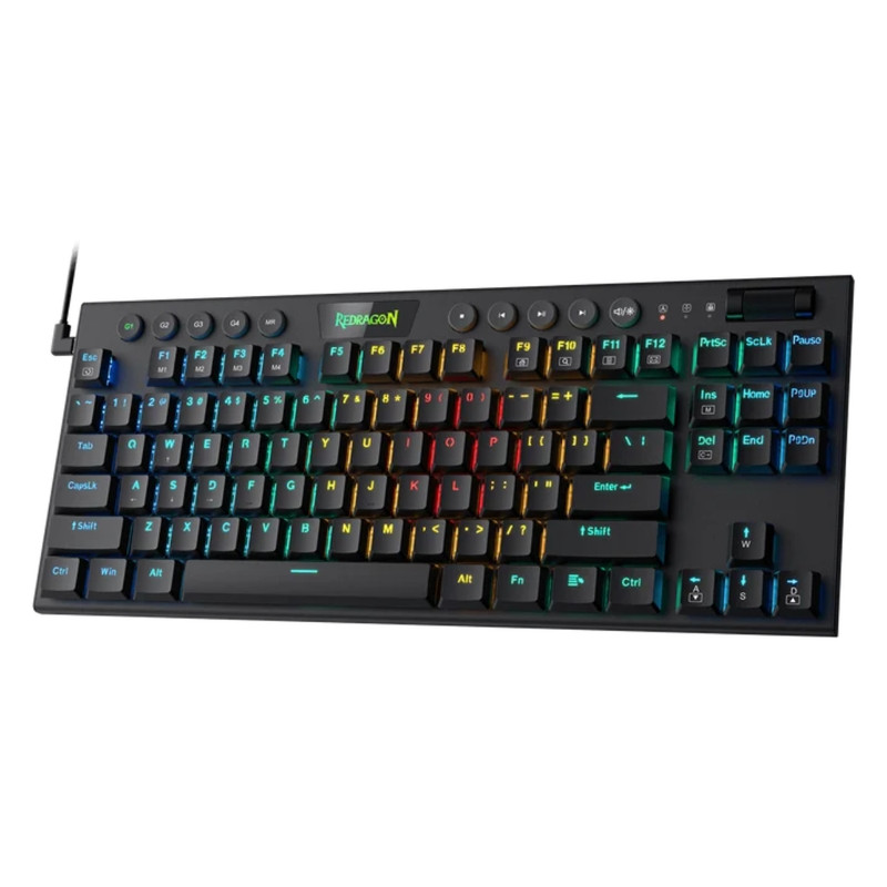 TECLADO REDRAGON HORUS TKL K622 LOW PROFILE RGB BLACK