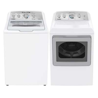 Home Depot: Combo Lavadora 21KG y Secadora 22KG Blanco MABE (con HSBC y Banorte) otros bancos en descripción