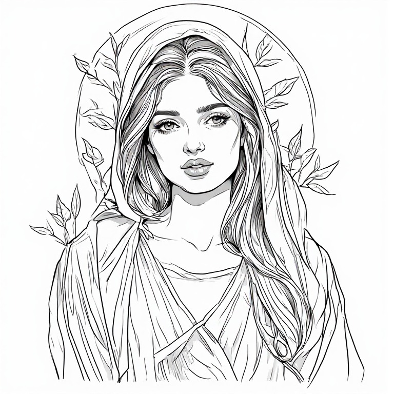 Madonna-l-Line-drawing-natural-(70)