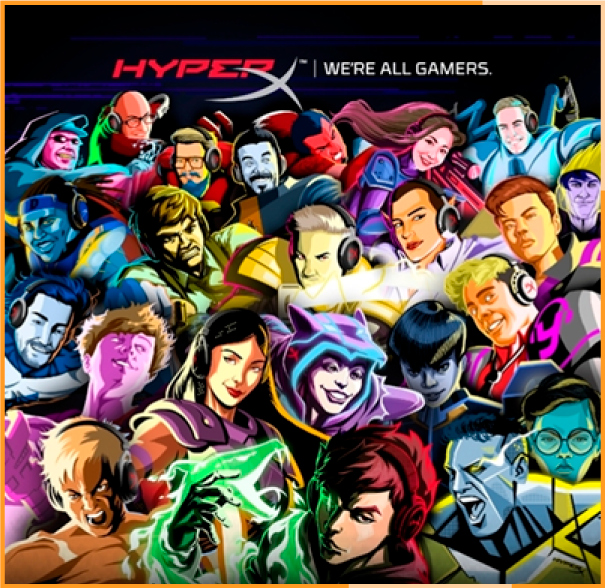 HyperX We're all gamers esports marketing campaign