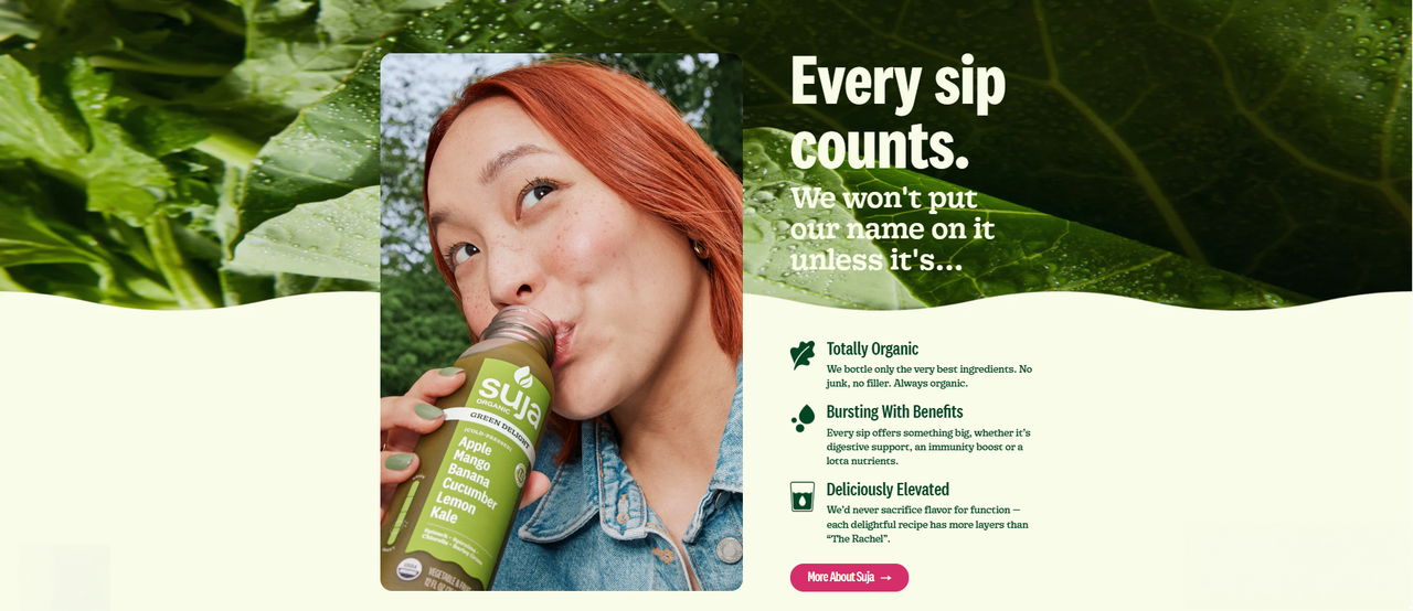 Every sip counts - Suja Organic Juices