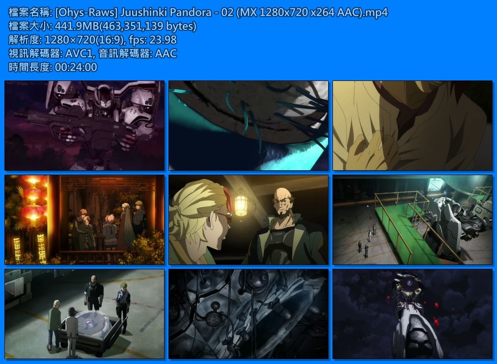 [Ohys-Raws] Juushinki Pandora - 02 (MX 1280x720 x264 AAC).mp4