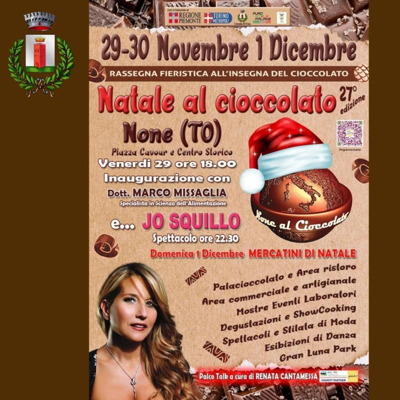 Dal 29 novembre al 1° dicembre a None (To) “NONE AL CIOCCOLATO” Dal 29 novembre al 1° dicembre a None (To) “NONE AL CIOCCOLATO”