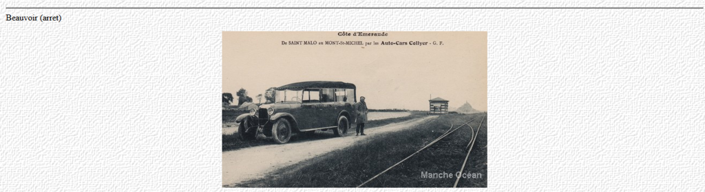 SNCF-Ligne-Pontorson-Mt-St-Michel-07-Arr-t-Beauvoir-Carte-postale SNCF-Ligne-Pontorson-Mt-St-Michel-07-Arr-t-Beauvoir-Carte-postale