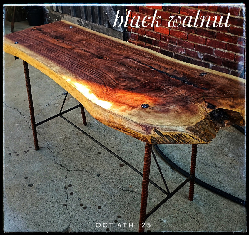 Custom black walnut table by Larry Lawson