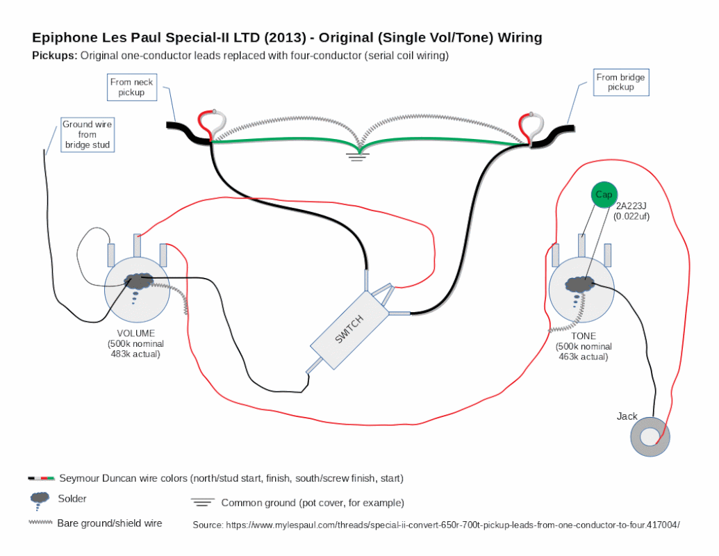 Wiring diagram (2H oop + serial): is this really serial humbuckers? | My Les Paul Forum