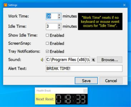 VovSoft Health Break Reminder 1.1 Multilingual Portable