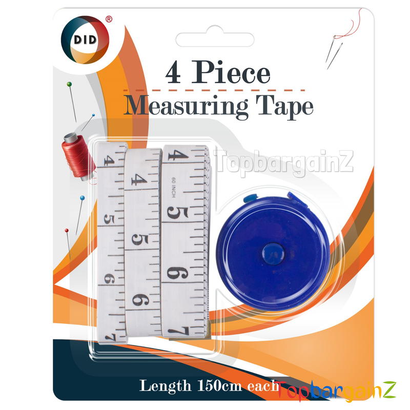 4 pcs Retractable Measuring Tape Cloth Tailor Seamstress Ruler Soft Measure Body