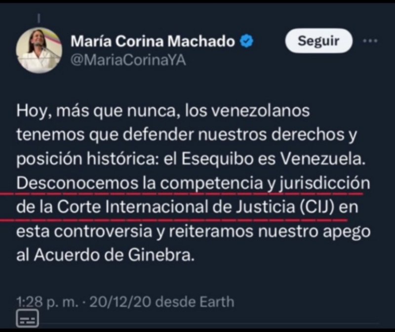 Guyana ve como una aliada a María Corina Machado para despojar a Venezuela del Esequibo Gral-Sifontes-1727396480019763428-01
