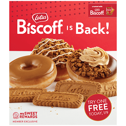 Indulge Today: FREE Biscoff Doughnut at Krispy Kreme for Reward Members! Indulge Today: FREE Biscoff Doughnut at Krispy Kreme for Reward Members!