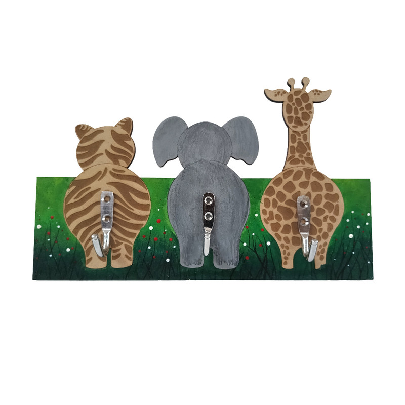 Penkraft Decor Delights: Stylish Animal Wall Hooks- Set of 3 