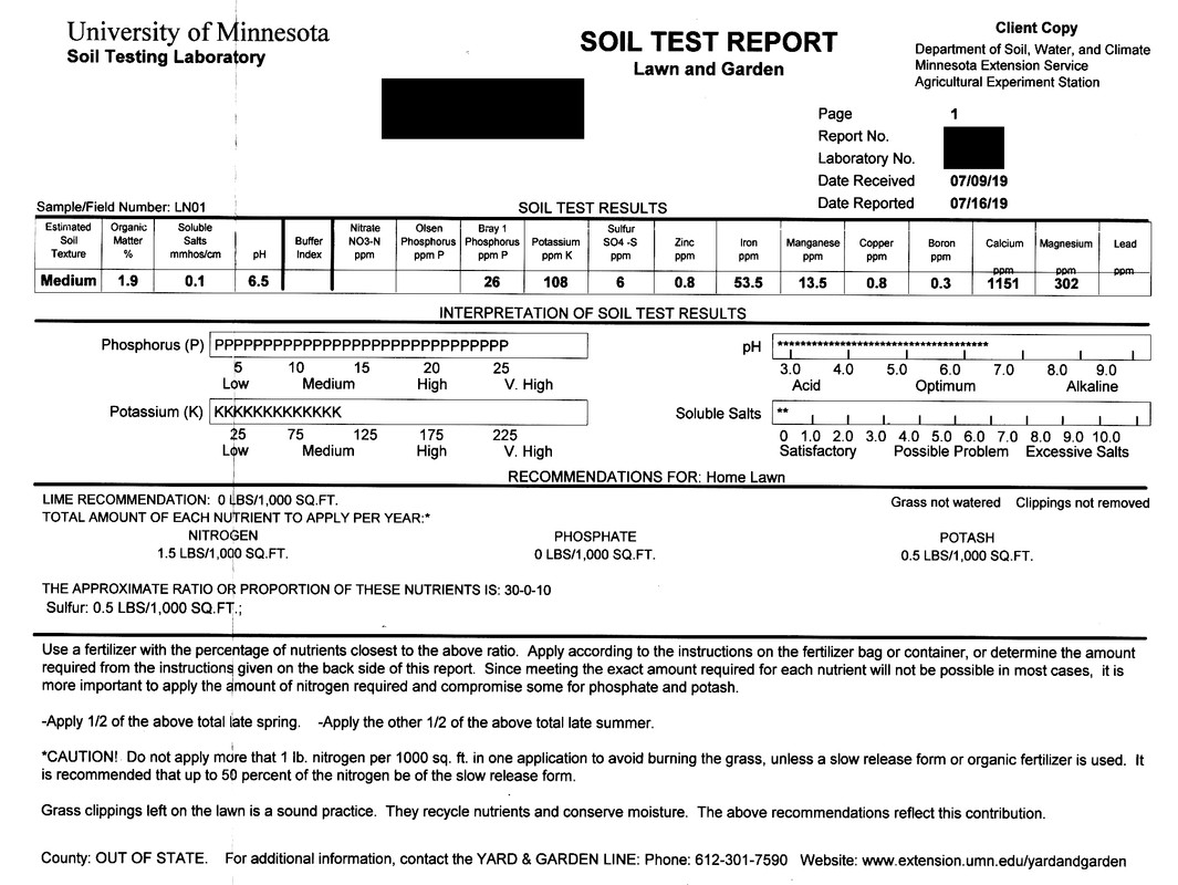 Soil Test Results Hard Clay Lawn Care Forum