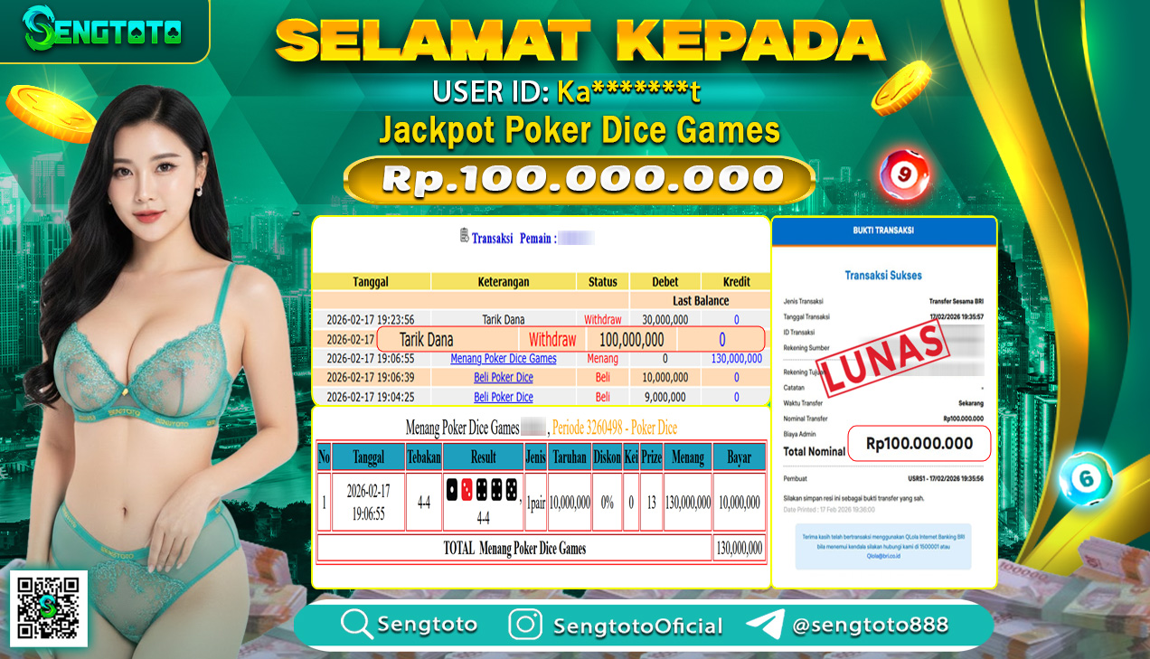 BUKTI PEMBAYARAN LIVEGAME POKER DICE GAMES
