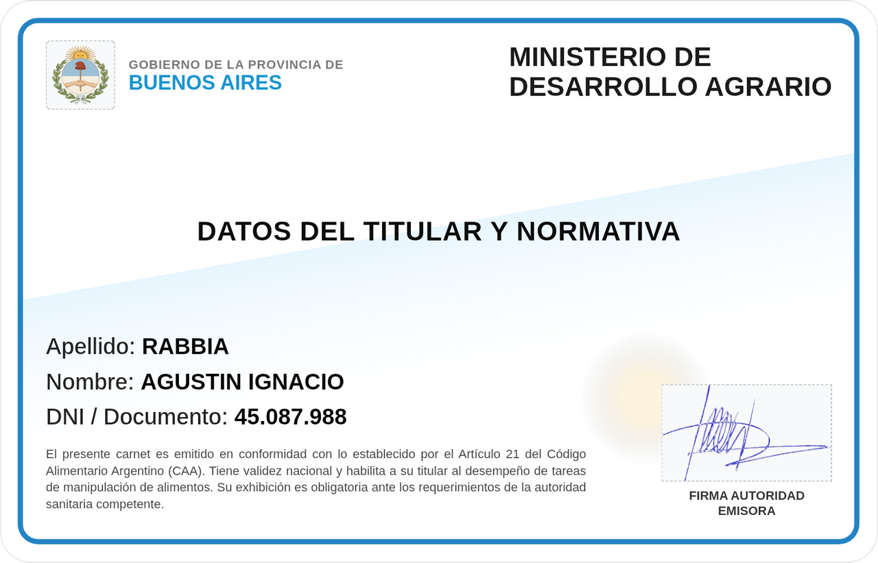 Carnet Dorso