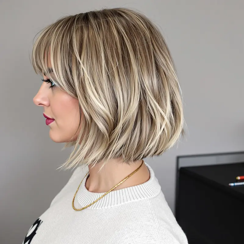 Golden Glamour: The Luxe Bob - old money blonde short hair