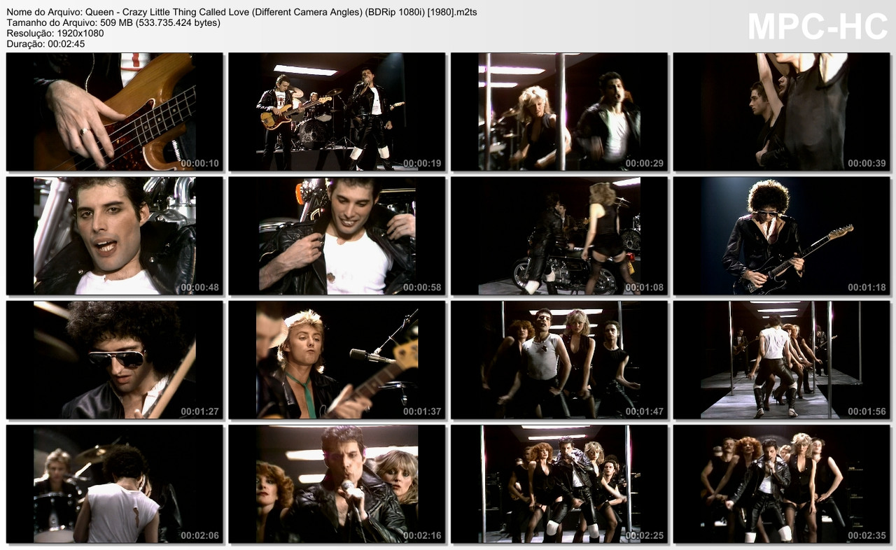 Queen - Crazy Little Thing Called Love (Different Camera Angles) (BDRip 1080i) [1980]
