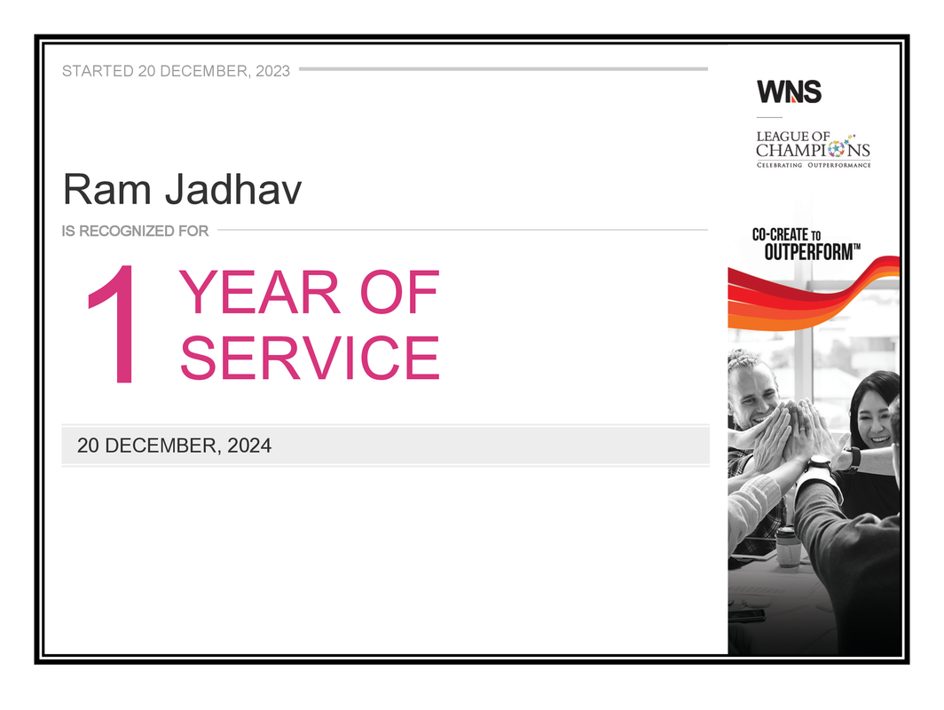WNS IT Support Certificate
