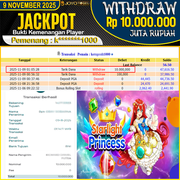 jackpot-slot-pragmatic-play--starlight-princess-wd-rp-10000000--dibayar-lunas-di-joyotogel