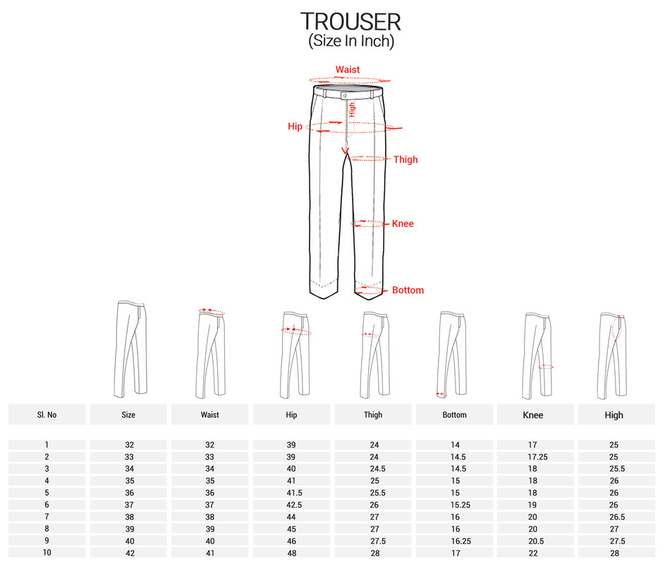 Men's Trouser 100% Cotton Slim Fit Plain Front Cross Pocket Color: 857 ...