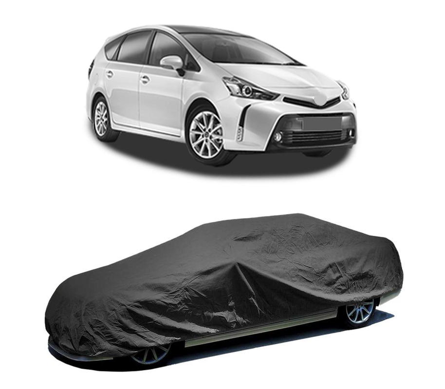 Husa tip prelata auto pentru TOYOTA PRIUS PLUS (_W4_) 2011,culoare negru, material textil impermeabil, rezistanta la intemperii praf UV, CARPASSION Husa Protectie