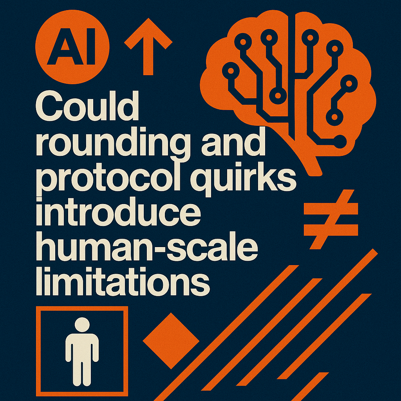Could rounding and protocol quirks introduce human‑scale limitations