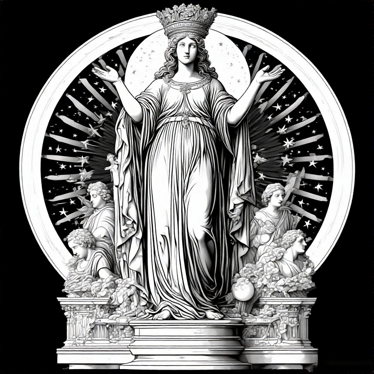 Monochromatic-illustration-of