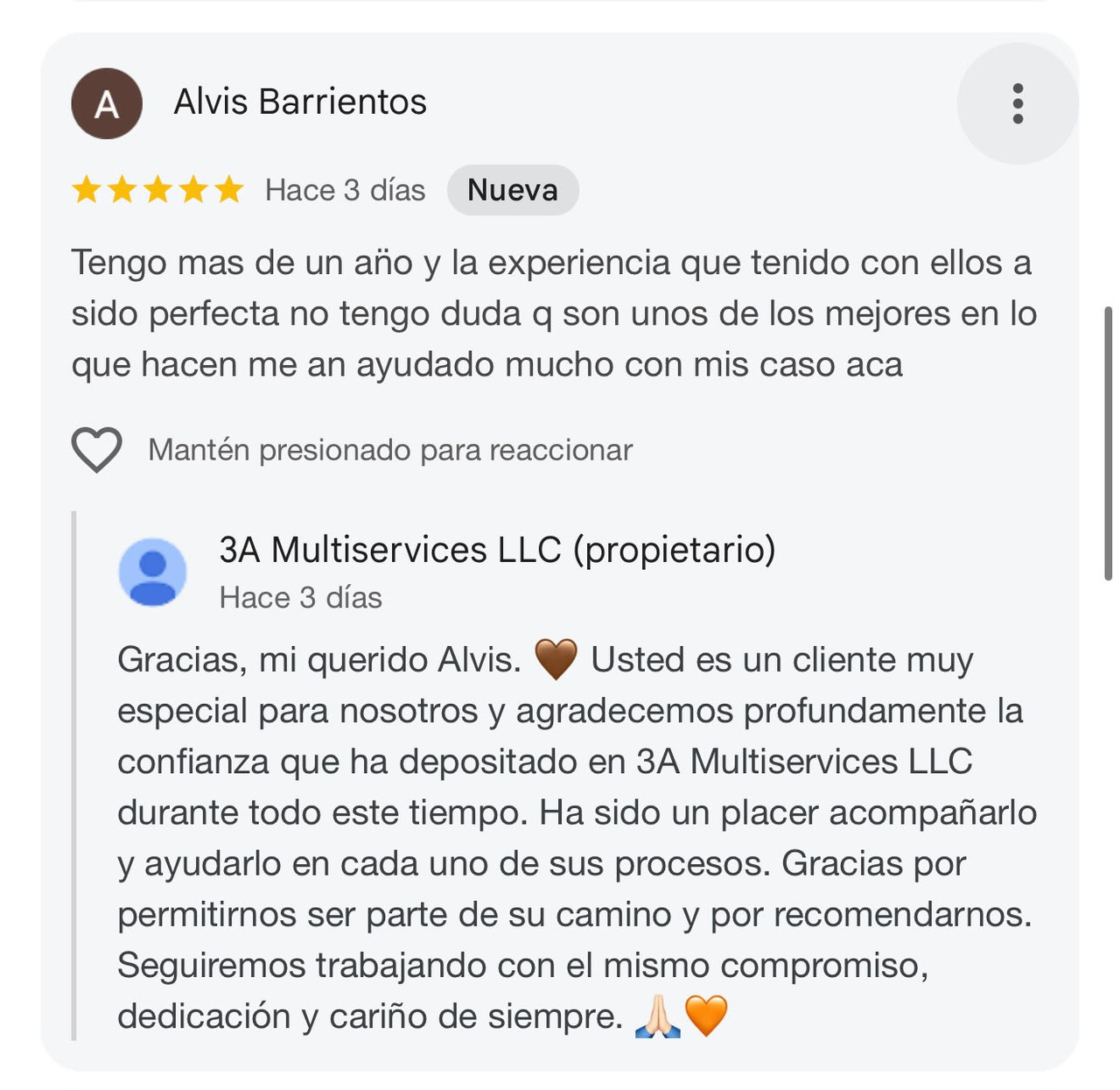 Opinión de Cliente