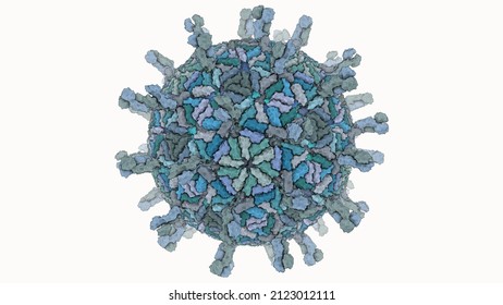 3d rendering atomic model infectious 260nw 2123012111