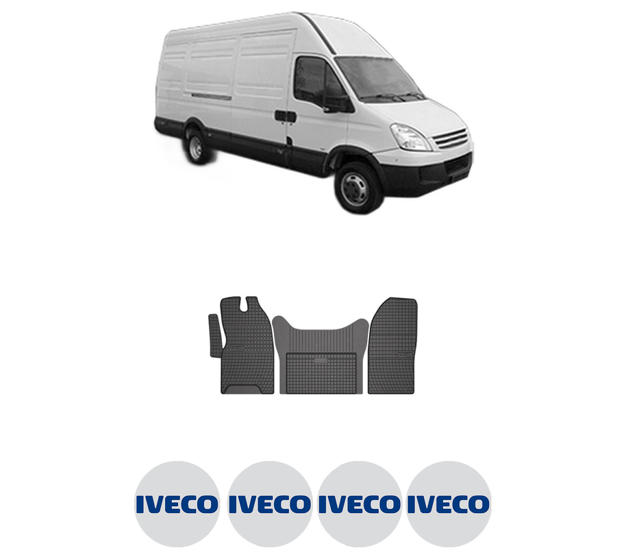 Set covorase presuri IVECO DAILY IV Van din 2006-2012, auto, din cauciuc thermoplastic, 4 Stickere auto cu IVECO