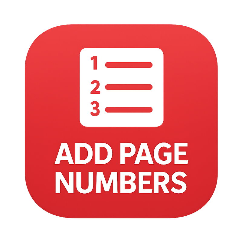 Add Page Numbers Icon