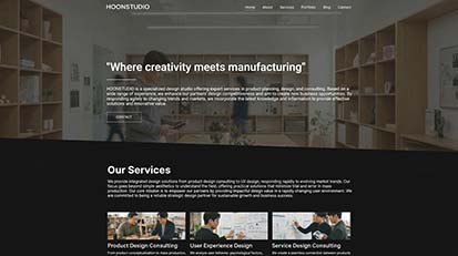HOONSTUDIO 웹사이트 리뉴얼 오픈