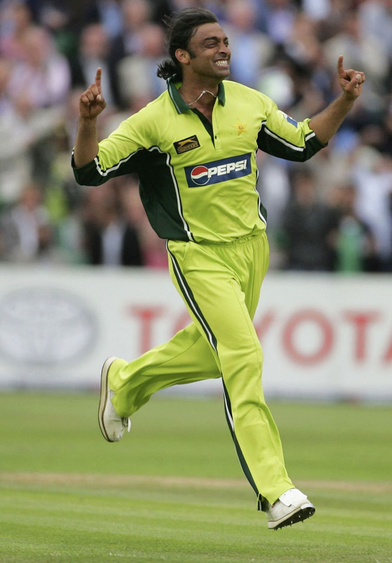 Akhtar celebrating the wicket