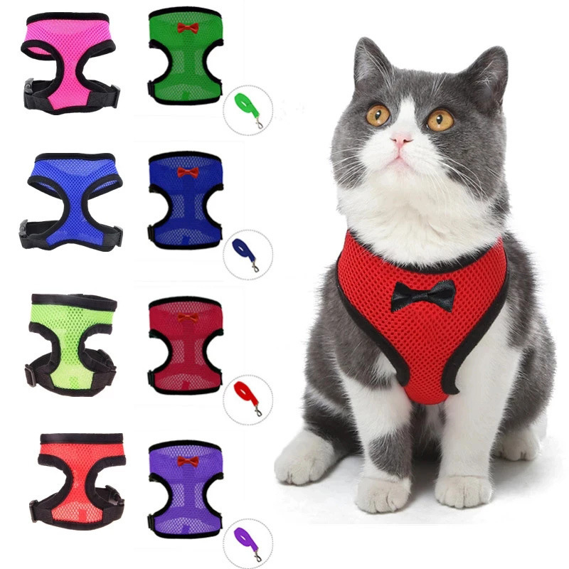 2-Pcs Pink Adjustable Pet Harness with Leash – Breathable Mesh Design for Small Dogs, Cats, Chickens, Ducks & More | Anti-Escape, 360° Support, Lightweight & Comfortable in the destination market(Size:S)