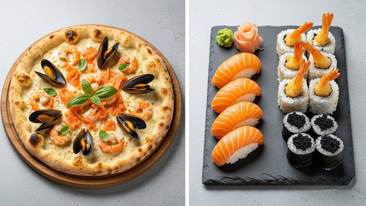 Пицца vs роллы