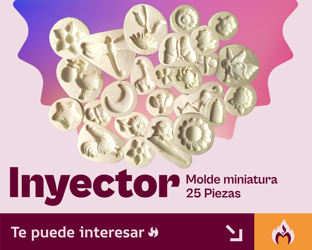 Set moldes miniatura 25 apliques para aretes en pasta fría