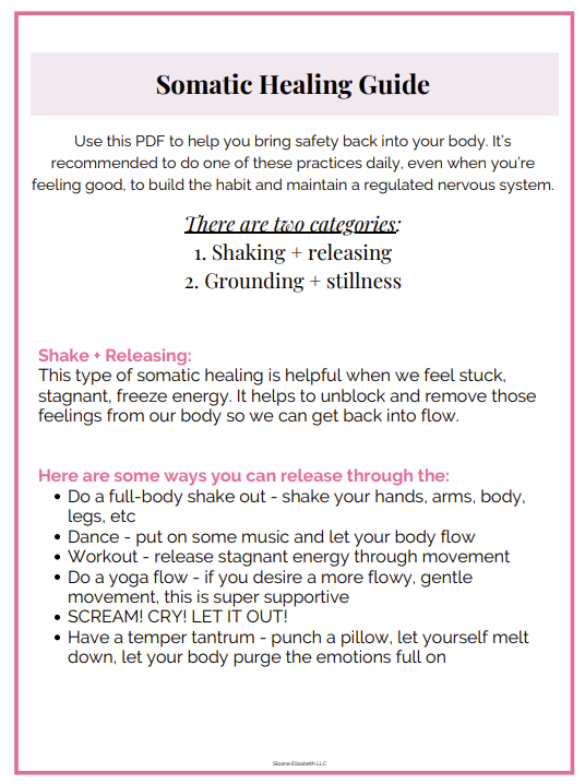 Somatic Healing Guide