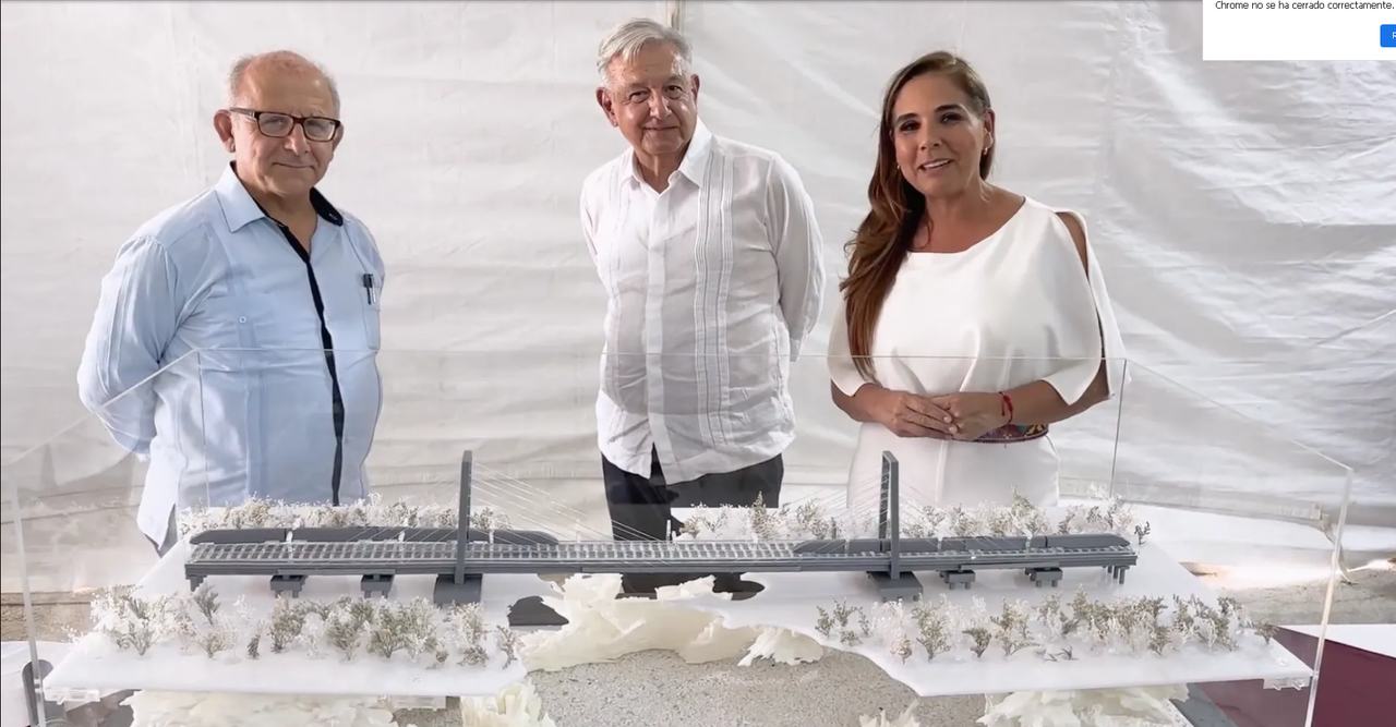 AMLO junto con Mara Lezama supervisará el Tren Maya