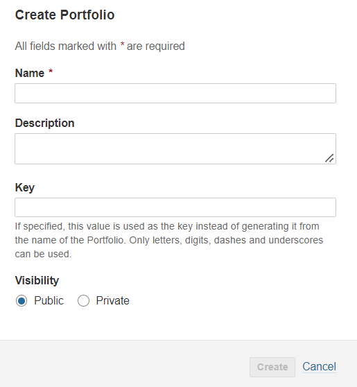 Create Portfolio