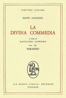 Dante Alighieri - (a cura di Natalino Sapegno) La divina commedia. Paradiso (1970)