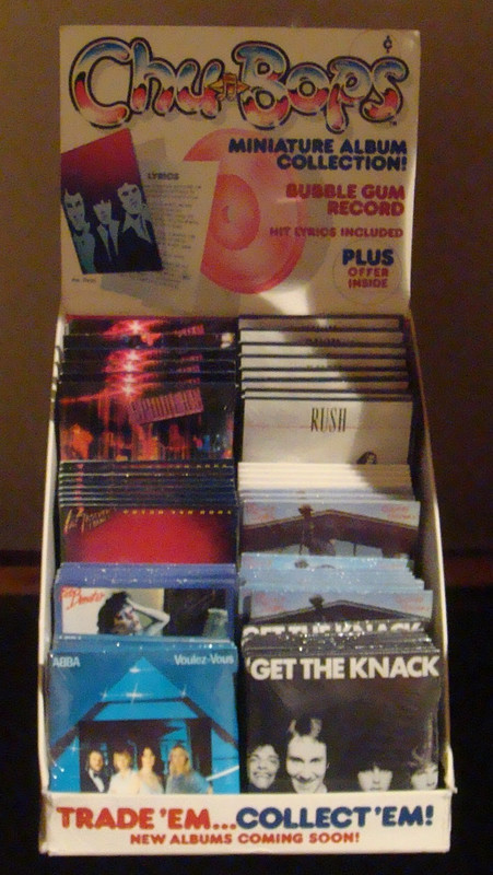 Bubble gum record inside miniature albums