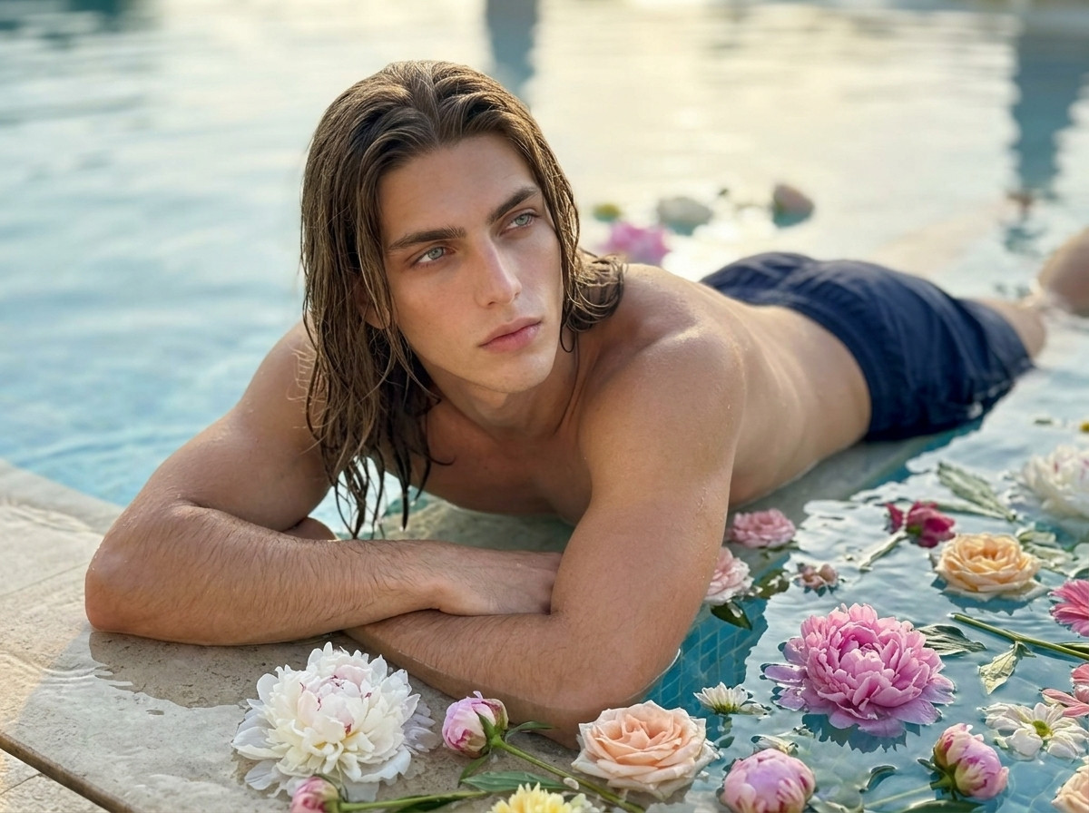 Man lying in swimming pool 202605111941