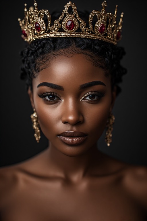 Naked-ebony-Queen-crown-sharp-(26)