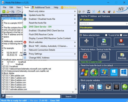 Hosts File Editor+ 1.5.11 Multilingual