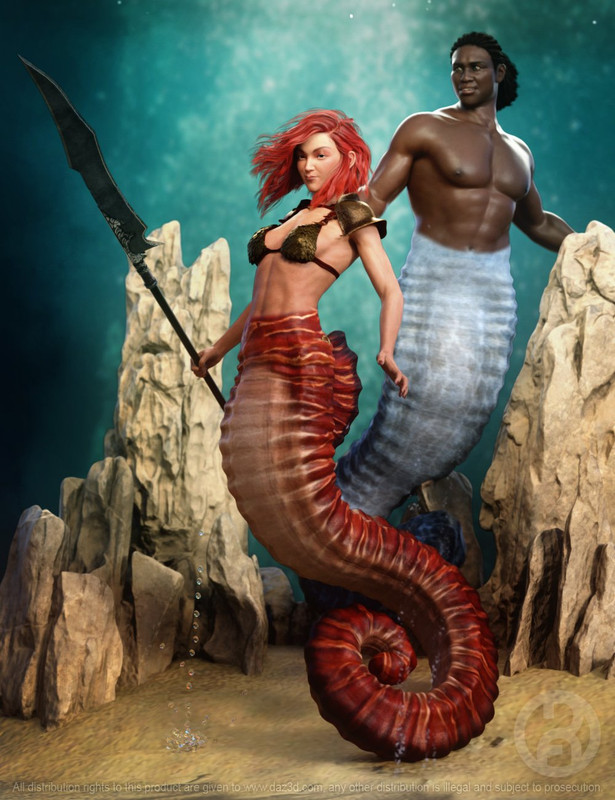 Seahorse Tails for Genesis 8.1 Males and Females