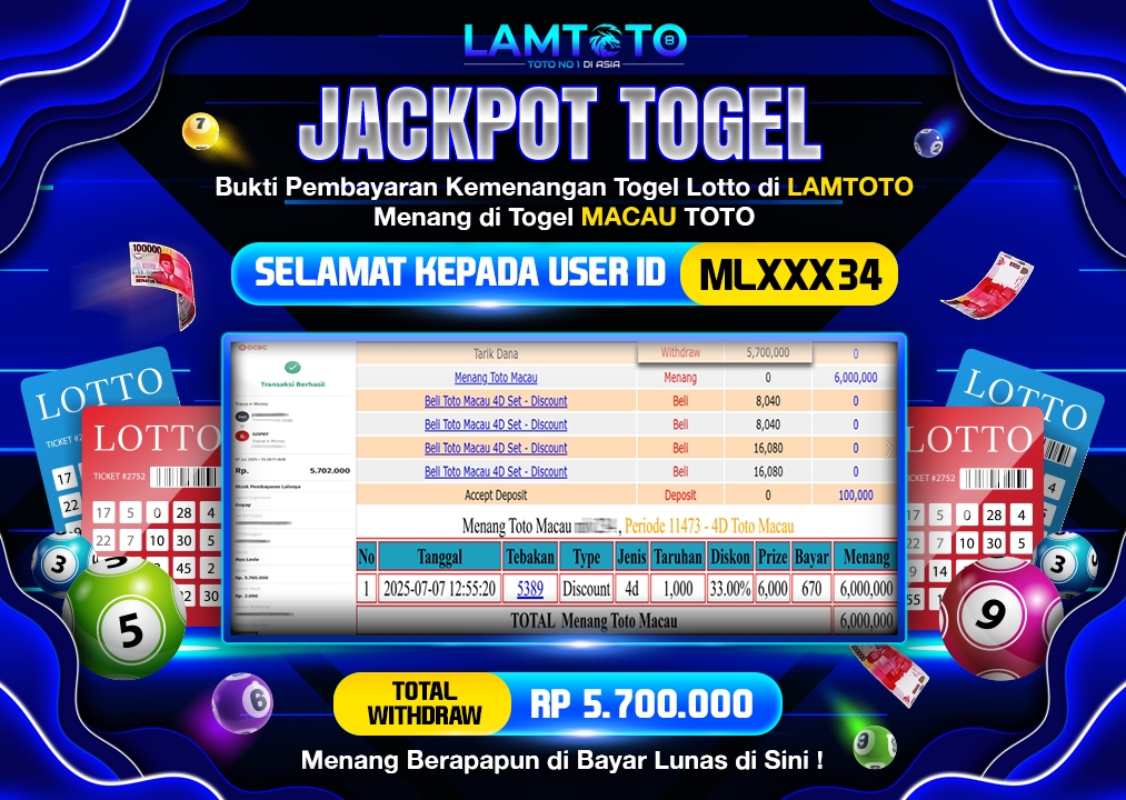 BUKTI JACKPOT LUNAS LAMTOTO