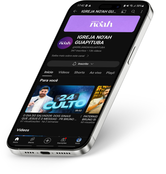 Imagem do youtube no celular